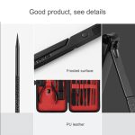 12-in-1 fortschrittliches Edelstahl-Nagelpflege-Clipper-Pediküre-Maniküre-Set mit Lederetui, Red+Black, Yellow+Black – Bild 9