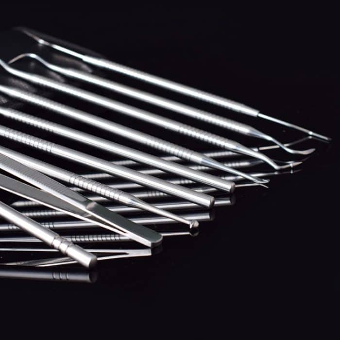 9 In 1 Edelstahl-Zahnarztwerkzeugsatz – Bild 5