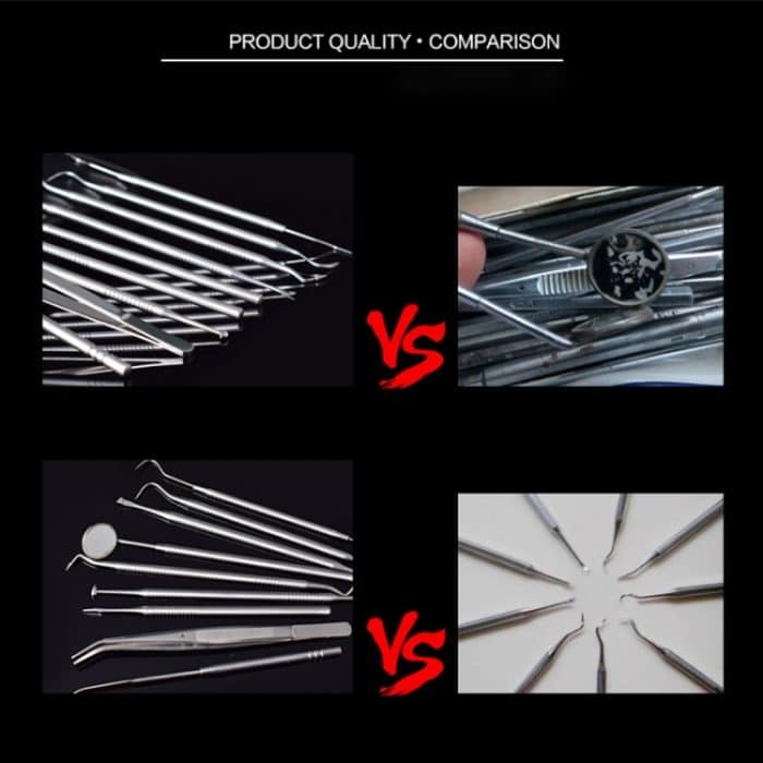 9 In 1 Edelstahl-Zahnarztwerkzeugsatz – Bild 9