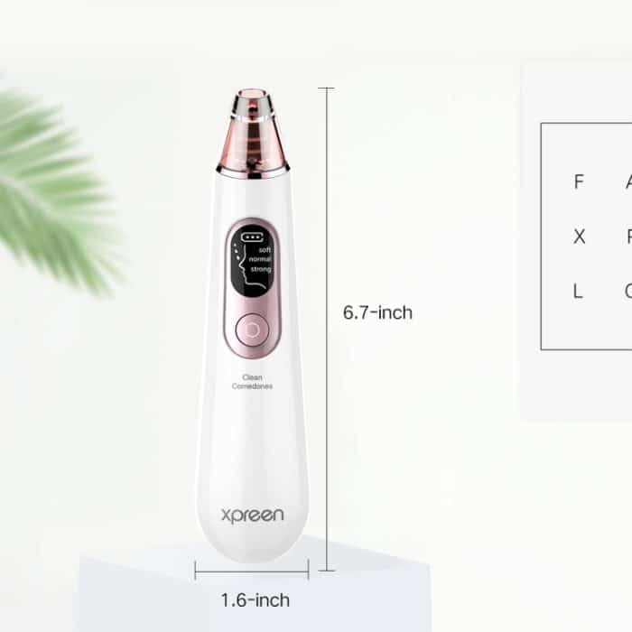 Xpreen wiederaufladbare Porenreiniger Home Facial Beauty Device mit LED-Bildschirm und 4 Sonden – Bild 2
