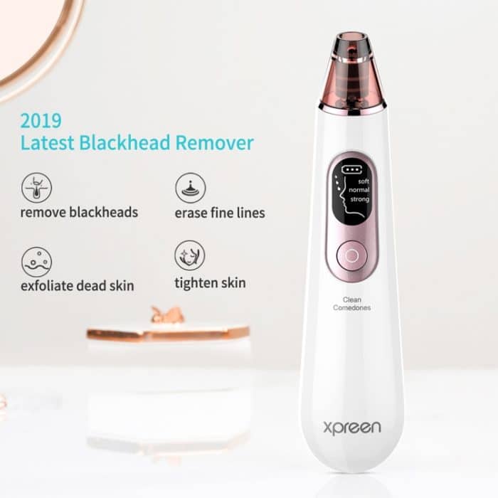Xpreen wiederaufladbare Porenreiniger Home Facial Beauty Device mit LED-Bildschirm und 4 Sonden – Bild 3