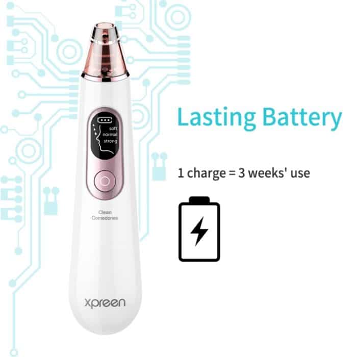 Xpreen wiederaufladbare Porenreiniger Home Facial Beauty Device mit LED-Bildschirm und 4 Sonden – Bild 8
