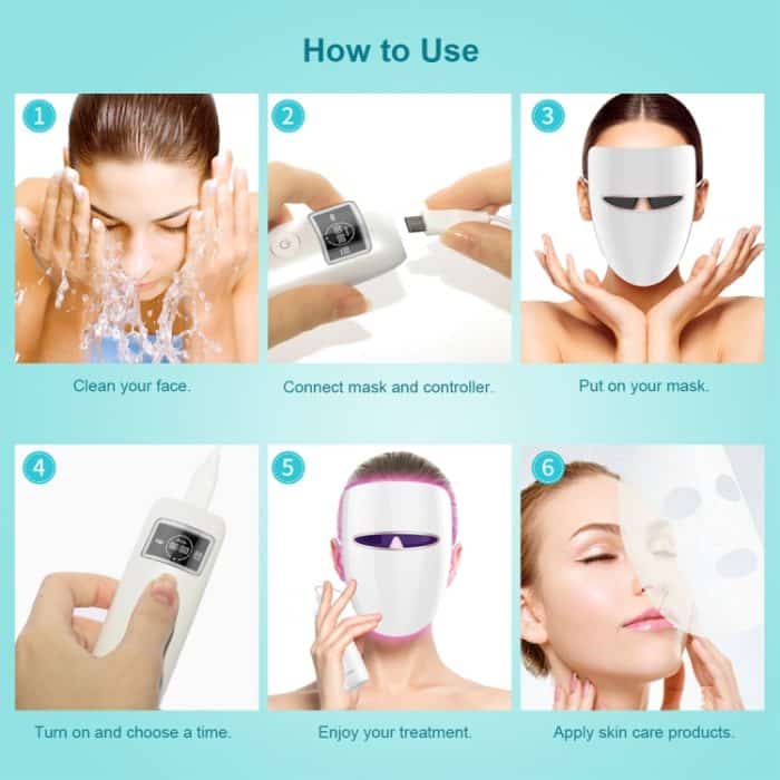 Xpreen Blue & Red Light Therapie Akne Behandlung Gesichtsmaske – Bild 8