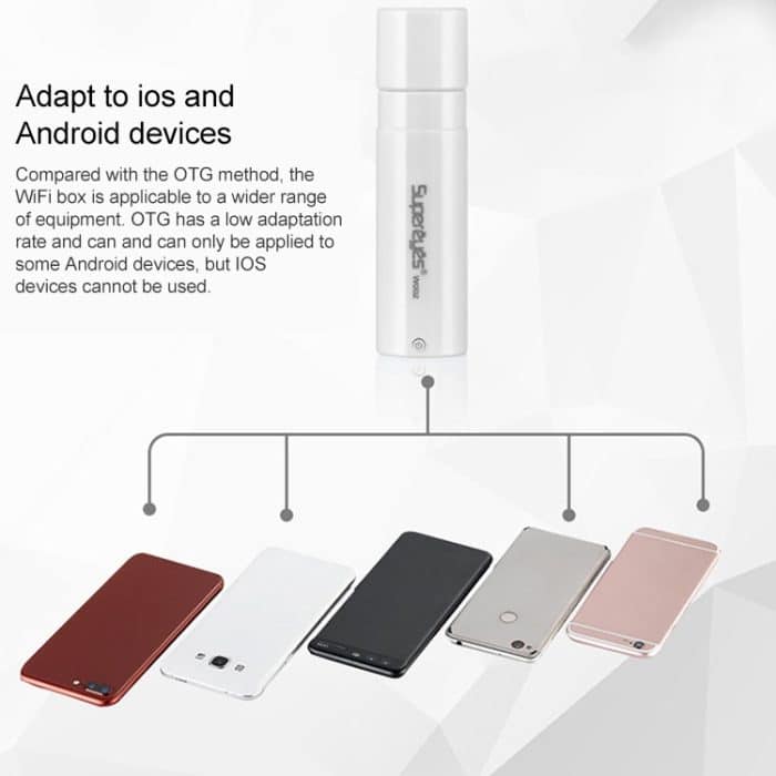 Supereyes W002 USB Digital Endoskop Mobiltelefon Tablet WiFi HD-Videoübertragungsbox – Bild 5