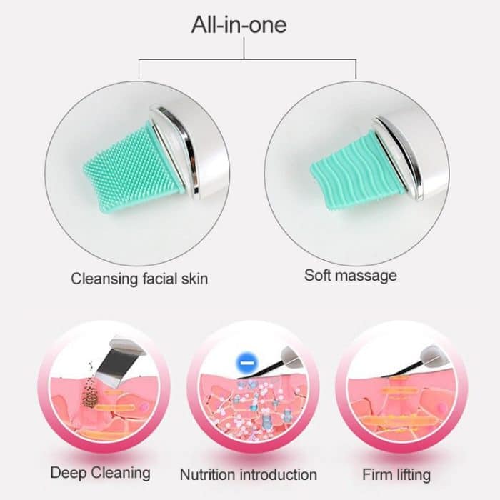 BLK-D016 Ultraschall-Schönheitsschaufel, Hautmaschine, Vibration, Haushalts-Gesichtsreinigung und Waschen, Massageinstrument, Schönheitsinstrument – Bild 7