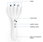 Mini tragbarer wiederaufladbarer multifunktionaler Kopfmassagegerät-Massagekamm, Rechargeable – Bild 3