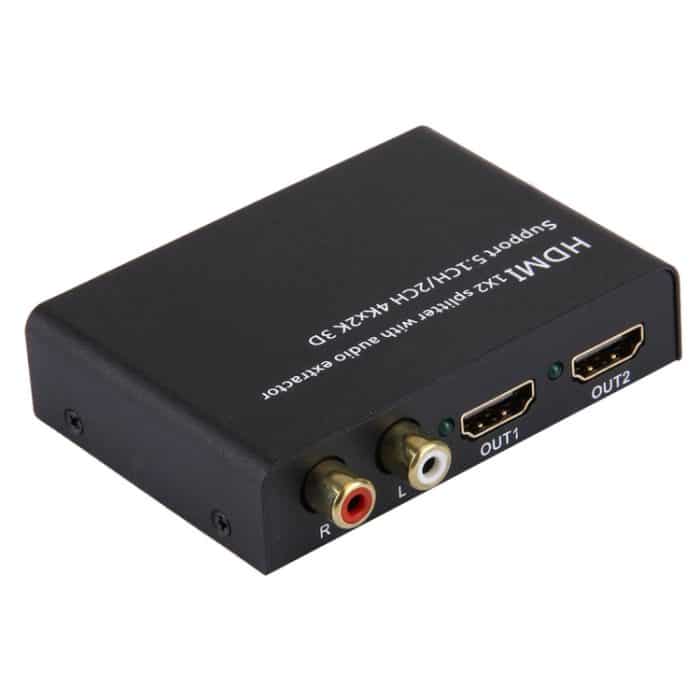 HDMI 1x2 Splitter mit Audio-Extraktor, Unterstützung 5.1CH / 2CH, 4Kx2K, 3D – Bild 3