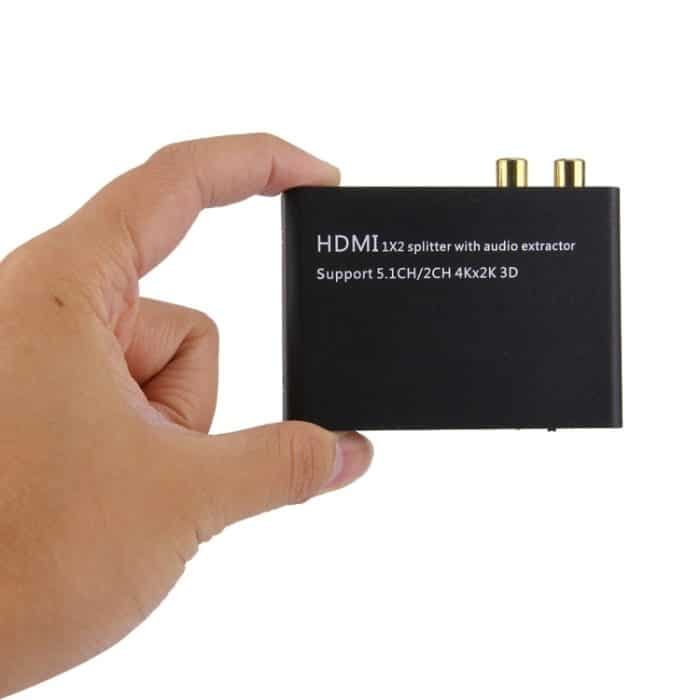 HDMI 1x2 Splitter mit Audio-Extraktor, Unterstützung 5.1CH / 2CH, 4Kx2K, 3D – Bild 4