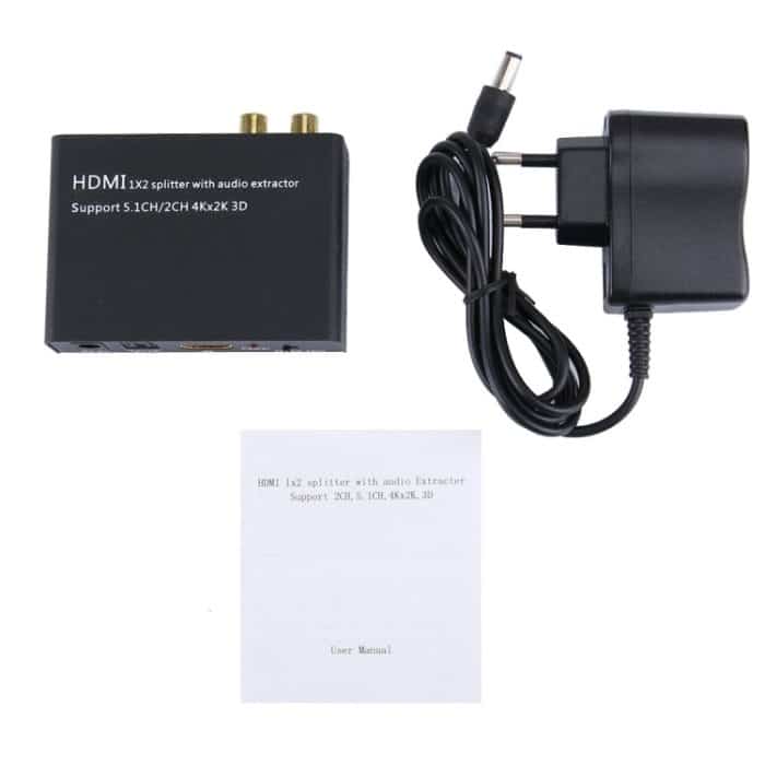 HDMI 1x2 Splitter mit Audio-Extraktor, Unterstützung 5.1CH / 2CH, 4Kx2K, 3D – Bild 5
