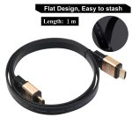 1 m HDMI 2.0 (4K) 30AWG Hochgeschwindigkeits-18-Gbit/s-vergoldetes Flachkabel mit HDMI-Stecker auf HDMI-Stecker, Length: 1m – Bild 2