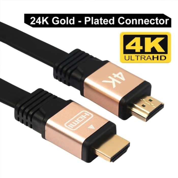 1 m HDMI 2.0 (4K) 30AWG Hochgeschwindigkeits-18-Gbit/s-vergoldetes Flachkabel mit HDMI-Stecker auf HDMI-Stecker, Length: 1m – Bild 3