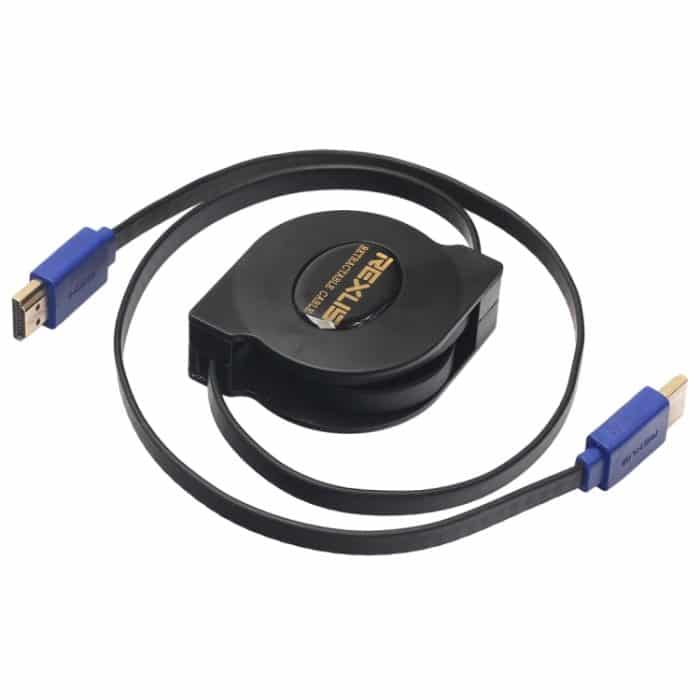 1,8 m HDMI 1.4 (1080P) vergoldete Anschlüsse HDMI-Stecker auf HDMI-Stecker, einziehbares Flachkabel, Length: 1.8m – Bild 3