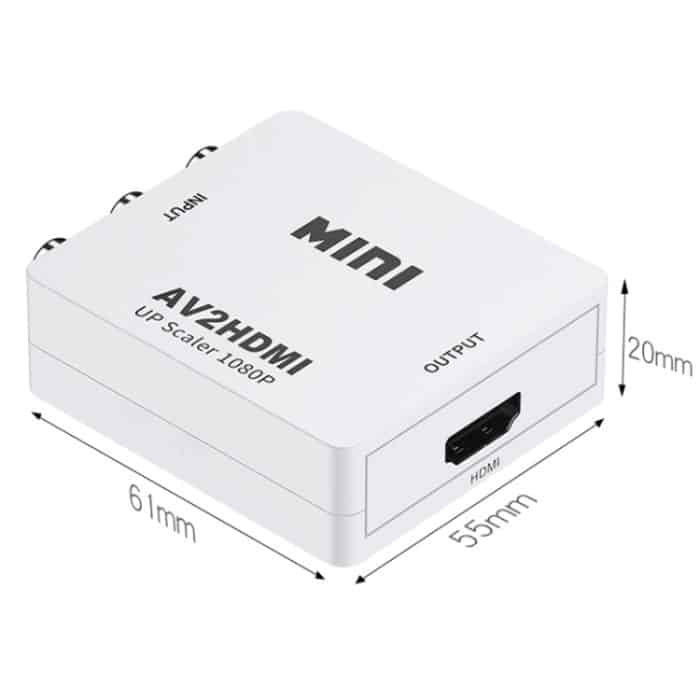 HOWEI HW-2105 Mini AV CVBS/L+R Audio zu HDMI Konverter Adapter, unterstützt Scaler 1080P, HW-2105 AV to HDMI – Bild 4