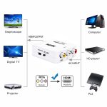 HOWEI HW-2105 Mini AV CVBS/L+R Audio zu HDMI Konverter Adapter, unterstützt Scaler 1080P, HW-2105 AV to HDMI – Bild 8