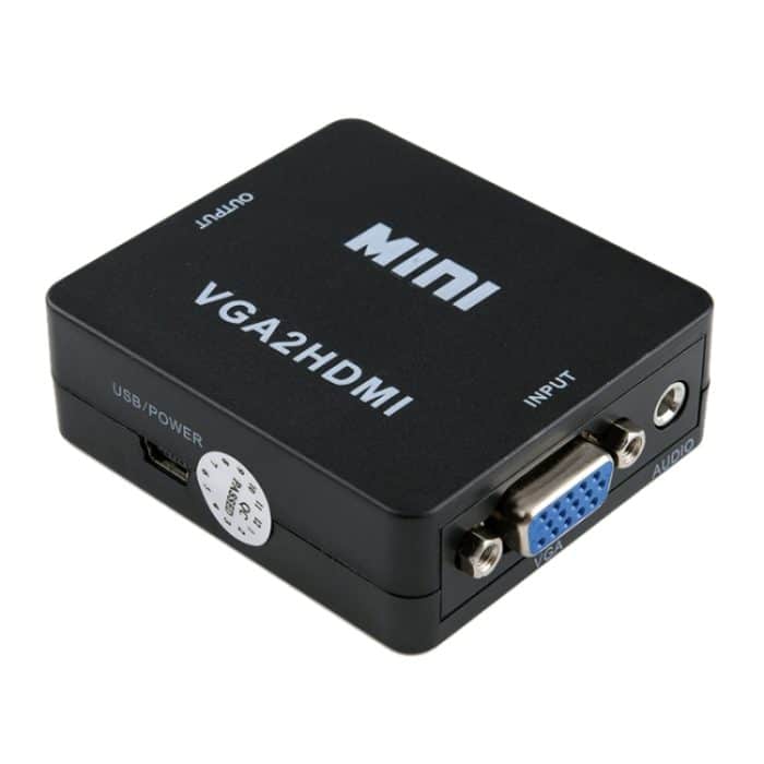 HDMI0107B.jpg HOWEI HW-2107 HD 1080P Mini VGA zu HDMI Scaler Box Audio Video Digital Konverter – Bild 1