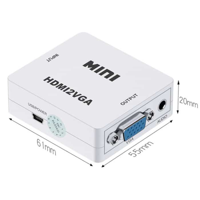 HOWEI HW-2109 Mini-HDMI-zu-VGA-Video-Audio-Konverter – Bild 5