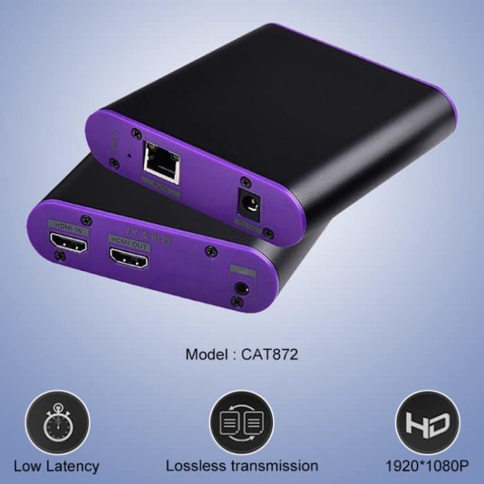 CAT872 HDMI Extender (Empfänger und Sender) über CAT5e/CAT6-Kabel, Übertragungsentfernung: 200 m, CAT872 – Bild 3
