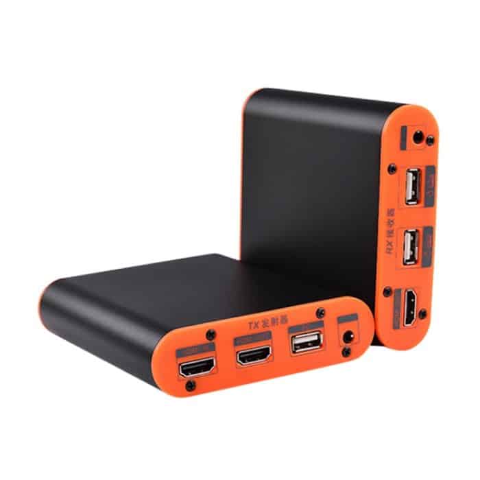 OPT882-KVM HDMI Extender (Empfänger und Sender) Glasfaser-Extender mit USB-Anschluss und KVM-Funktion, Übertragungsentfernung: 20 km, OPT882-KVM – Bild 2