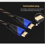 1 m HDMI 1.4 Version 1080P Gewebte Netzlinie Blau Schwarzer Kopf HDMI-Stecker auf HDMI-Stecker Audio-Video-Anschlussadapterkabel – Bild 3