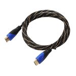 1,8 m HDMI 1.4 Version 1080P Gewebte Netzlinie Blau Schwarzer Kopf HDMI-Stecker auf HDMI-Stecker Audio-Video-Anschlussadapterkabel – Bild 2