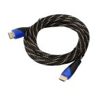 3 m HDMI 1.4 Version 1080P Gewebte Netzlinie Blau Schwarzer Kopf HDMI-Stecker auf HDMI-Stecker Audio-Video-Anschlussadapterkabel – Bild 2