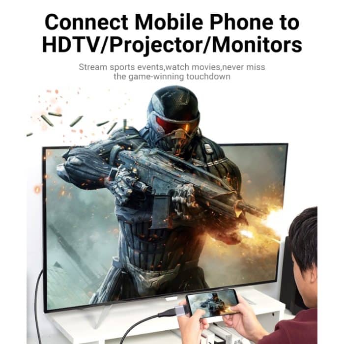 Typ-C-Stecker zum HDMI Version 2.0-Adapter, unterstützt visuelle 3D-Effekte – Bild 6