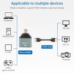 Adapter mit vergoldetem Kopf, Mini-HDMI-Stecker auf HDMI-Buchse – Bild 5