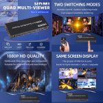 4-in-1-HDMI-Quad-Multiviewer mit nahtlosem Umschalter, EU-Stecker, 4 x 1, EU Plug, 4 x 1, AU Plug, 4 x 1, UK Plug, 4 x 1, US Plug – Bild 8