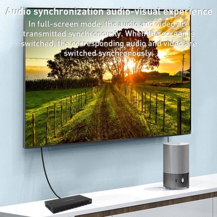 Measy MV4341 4K 30Hz 4 In 1 Out HDMI Quad Screen Splitter, Steckertyp: EU-Stecker, EU Plug – Bild 6