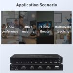 Measy MV4341 4K 30Hz 4 In 1 Out HDMI Quad Screen Splitter, Steckertyp: EU-Stecker, EU Plug – Bild 9