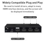 Measy SWH4631 4K 60Hz 3 In 1 Out HDMI Konverter Switcher, Steckertyp: EU-Stecker, EU Plug – Bild 7