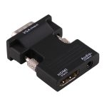 HDMI-Buchse auf VGA-Stecker-Konverter mit Audio-Ausgangsadapter für Projektor, Monitor, TV-Geräte, HDMI to VGA+Audio – Bild 3