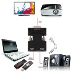 HDMI-Buchse auf VGA-Stecker-Konverter mit Audio-Ausgangsadapter für Projektor, Monitor, TV-Geräte, HDMI to VGA+Audio – Bild 6
