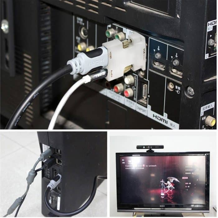 HDMI-Buchse auf VGA-Stecker-Konverter mit Audio-Ausgangsadapter für Projektor, Monitor, TV-Geräte, HDMI to VGA+Audio – Bild 7