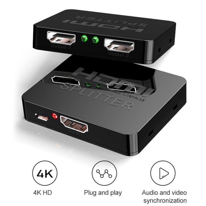 1x2 Mini-HDMI-Verstärker-Splitter, unterstützt 3D und 4K x 2K – Bild 4