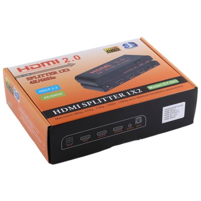 CY-041 1X2 HDMI 2.0 4K / 60Hz Splitter, EU-Stecker – Bild 8