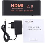 CY-042 1X4 HDMI 2.0 4K / 60Hz Splitter, EU-Stecker – Bild 7