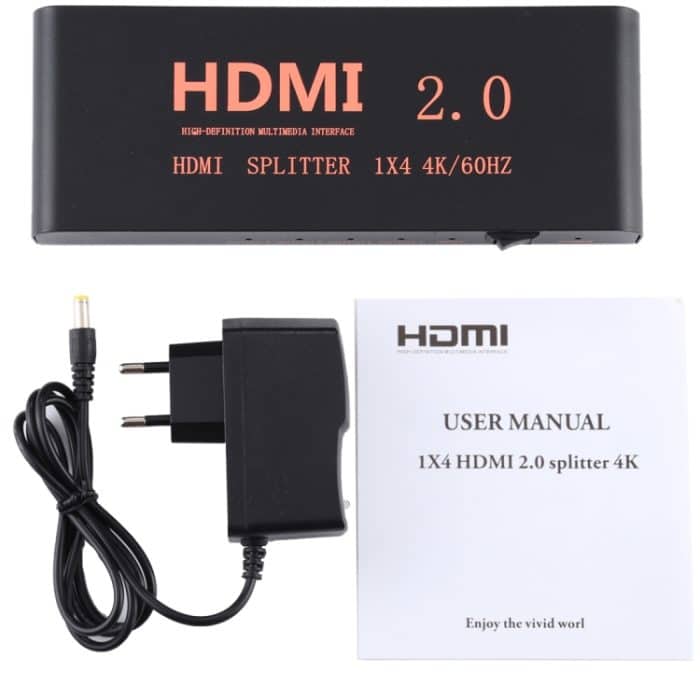 CY-042 1X4 HDMI 2.0 4K / 60Hz Splitter, EU-Stecker – Bild 7
