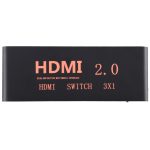3X1 4K / 60Hz HDMI 2.0-Schalter mit Fernbedienung, EU-Stecker – Bild 2