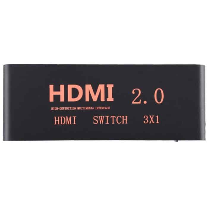 3X1 4K / 60Hz HDMI 2.0-Schalter mit Fernbedienung, EU-Stecker – Bild 2
