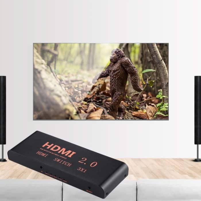 3X1 4K / 60Hz HDMI 2.0-Schalter mit Fernbedienung, EU-Stecker – Bild 11
