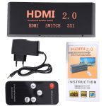 3X1 4K / 60Hz HDMI 2.0-Schalter mit Fernbedienung, EU-Stecker – Bild 8