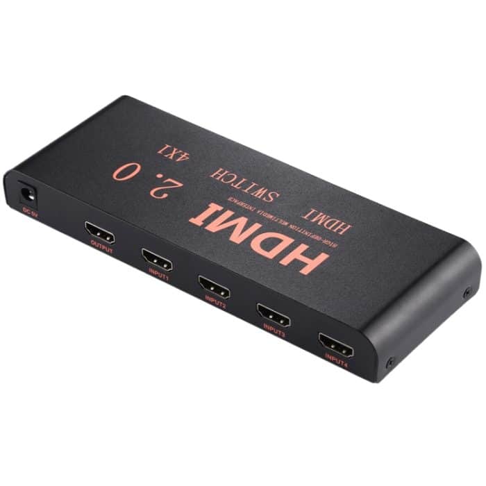 4X1 4K / 60Hz HDMI 2.0 Switch mit Fernbedienung, EU-Stecker – Bild 3