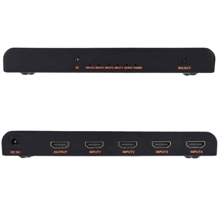4X1 4K / 60Hz HDMI 2.0 Switch mit Fernbedienung, EU-Stecker – Bild 5