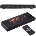 5X1 4K / 60Hz HDMI 2.0-Schalter mit Fernbedienung, EU-Stecker