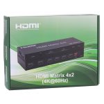 HDMI 4x2 Matrix Switcher / Splitter mit Fernbedienung, Unterstützung von ARC / MHL / 4KX2K / 3D, 4 Ports HDMI -Eingang, 2 Ports HDMI -Ausgabe – Bild 6