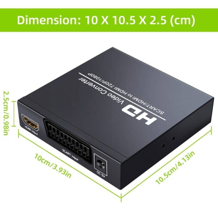 NEWKENG NK-8S SCART + HDMI zu HDMI 720P / 1080P HD-Videokonverter Adapter Scaler Box – Bild 2