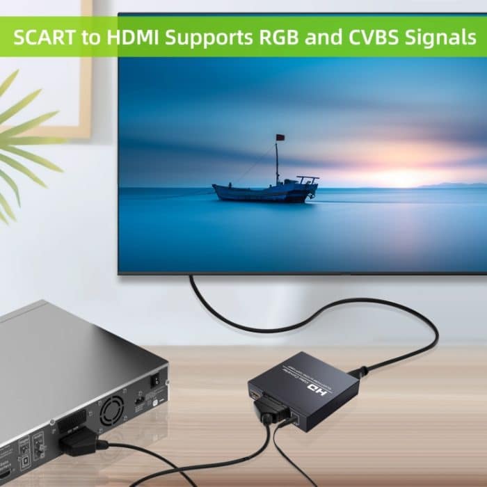 NEWKENG NK-8S SCART + HDMI zu HDMI 720P / 1080P HD-Videokonverter Adapter Scaler Box – Bild 5