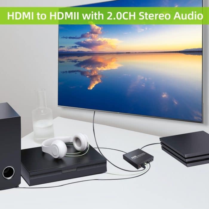 NEWKENG NK-8S SCART + HDMI zu HDMI 720P / 1080P HD-Videokonverter Adapter Scaler Box – Bild 6