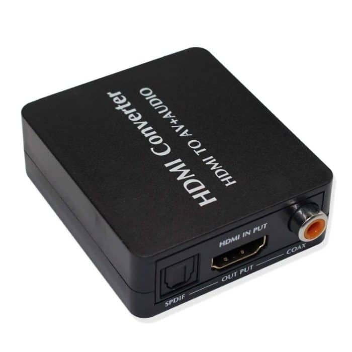 HDMI zu AV Audio Konverter Unterstützung SPDIF Koaxial Audio NTSC PAL Composite Video HDMI zu 3RCA Adapter für TV / PC / PS3 / Blue-Ray DVD – Bild 2